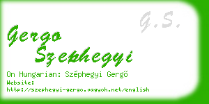 gergo szephegyi business card