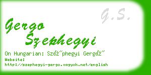 gergo szephegyi business card